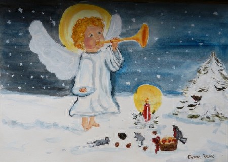 'Weihnachtsengelchen mit Trompete' in Grossansicht