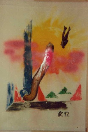 'Air-Jumping (Objektkunst-Acrylfarbe) ' in Grossansicht