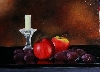 Obst mit Kerstenstnder auf Granitplatte von Gabriele Wienen