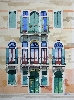 Martin-Raeder / Palazzo - Fassade  Venedig 2007 Aquarell auf Btten 24x32 cm 