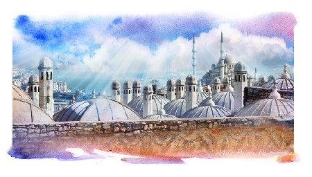 'Blick von der Sleymaniye-Moschee aus' in Grossansicht
