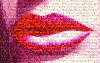 Lippen-violett Mosaic  von Johanna Schneider