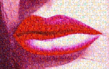 'Lippen-violett Mosaic ' in Grossansicht
