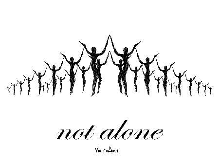'Not alone ' in Grossansicht