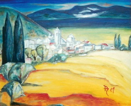 'Mediterrane Landschaft (II)' in Grossansicht