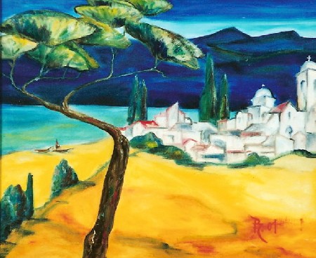 'Mediterrane Landschaft (I)' in Grossansicht