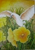 'Papagei im Blumenbeet ' in Vollansicht