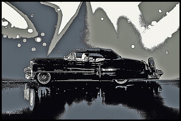 Werk 'Cadillac Eldorado - 6,5 L Convertible-1954-sw ' von ' Orfeu de SantaTeresa'