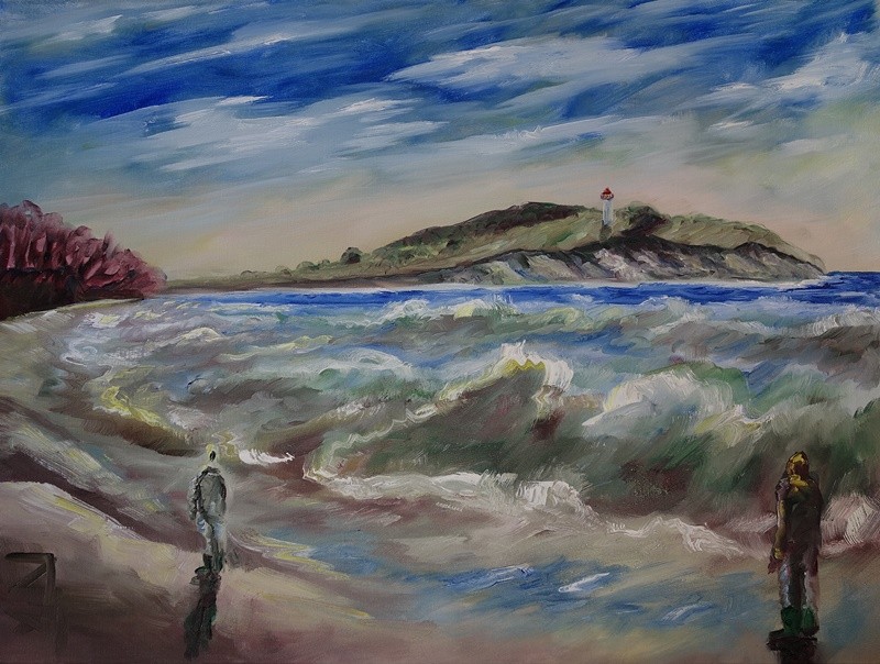 Werk 'Zwei am Meer' von 'Malerfrst von Rgen'