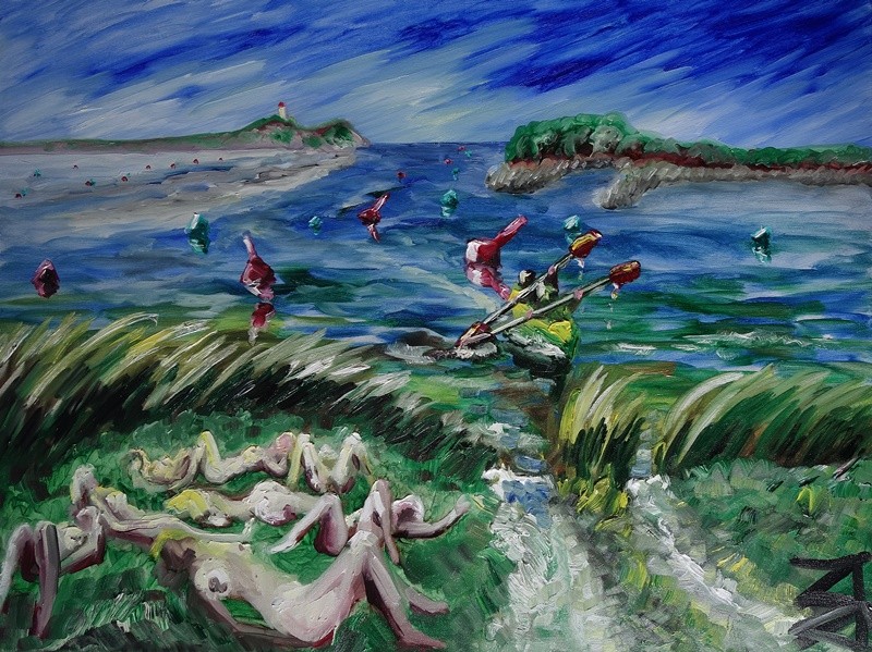 Werk 'Anlandung in der Rassower Bucht ' von 'Malerfrst von Rgen'