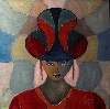 Frau mit Hut von  vanAlmsick
