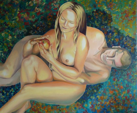 'Adam und Eva mit dem Apfel' in Grossansicht