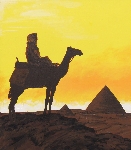 Tuareg im Sonnenaufgang