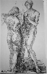 Adam und Eva Zeichnung nach Dürer 
