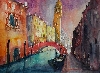 Aquarell Venezia, Rio di San Lorenzo  von Conny Lehmann