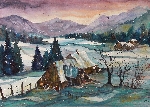 Bauernhof im Winter 