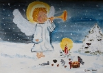 Weihnachtsengelchen mit Trompete