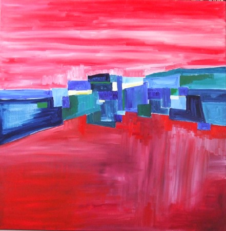 'Sedimentsschichten_Febr_2011_l_auf_Leinwand_80x80cm ' in Grossansicht