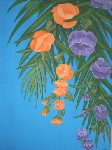 Blüten im Palmenzweig