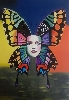 a 14 (1) Butterfly Handgemahlt Acrylfarbe auf Leinwand mit Keilrahmen 70 x 100 cm  von Helmut Chlada