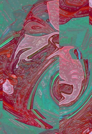 'Gesichtsverlust - 2008 - Digital Art auf Stoff 70 x 100 ' in Grossansicht