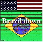 Brazil down 