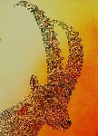Charly Walser - 'Stabock ' - 80 x 60 cm - Acryltechnik / Gewebe - Leinwand Werk 'Stabock ' von 'Charly Walser'