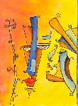 Charly Walser - 'Der gemeinsame Weg' - 80 x 60 cm - Acryltechnik / Gewebe - Leinwand Werk 'Der gemeinsame Weg' von 'Charly Walser'