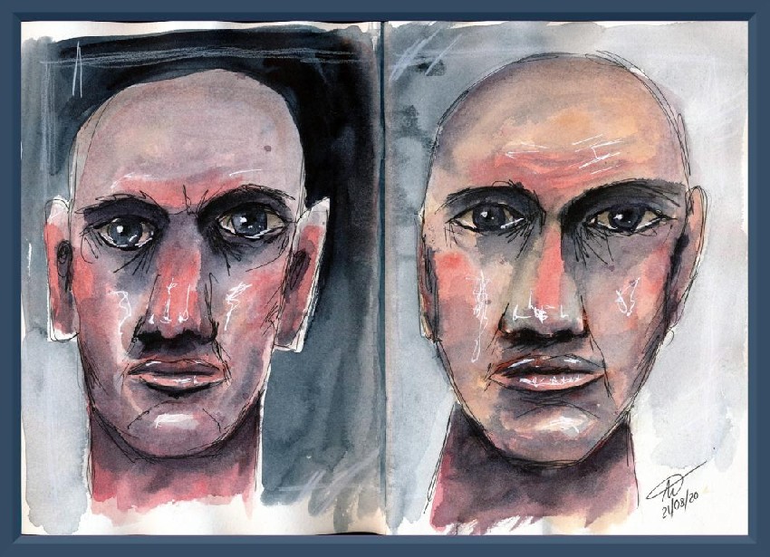 Werk 'Gesichter Studie' von 'Alexandra Haise'