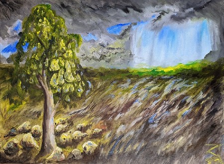 'Birnbaum und Wolkenfenster' in Grossansicht